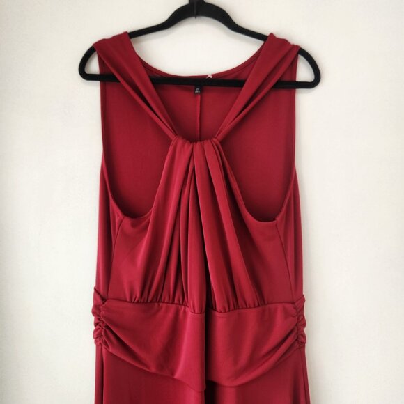 NWOT Talbots Burgundy Red Maxi Formal Dress Full Length Holiday Christmas 2X - Picture 2 of 5
